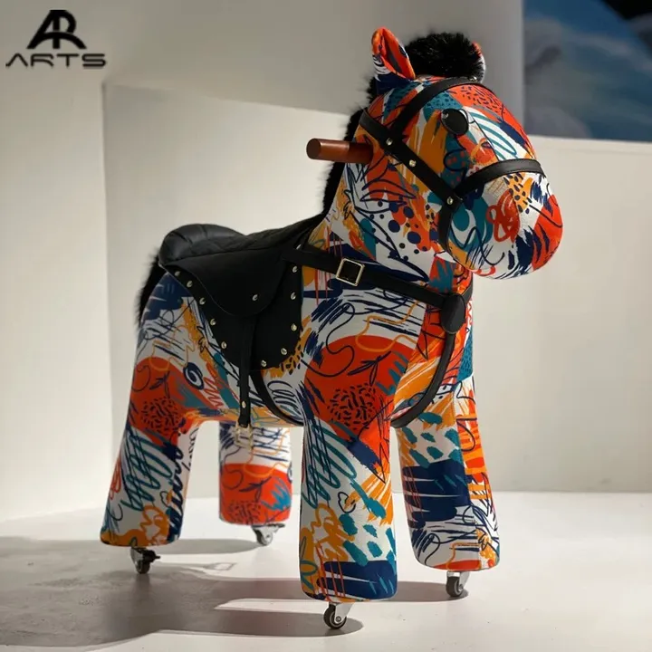 كرسي سرج من الجلد على الطراز الفرنسي ,French style leather saddle chair