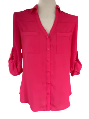 Bright Spring Pink Button-down Shirt