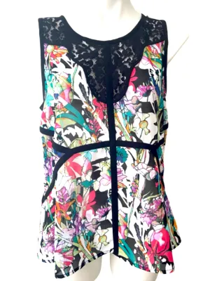 Bright Winter Floral Lace Blouse