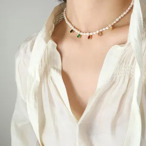 Crystal Stone Cold Simple Necklace