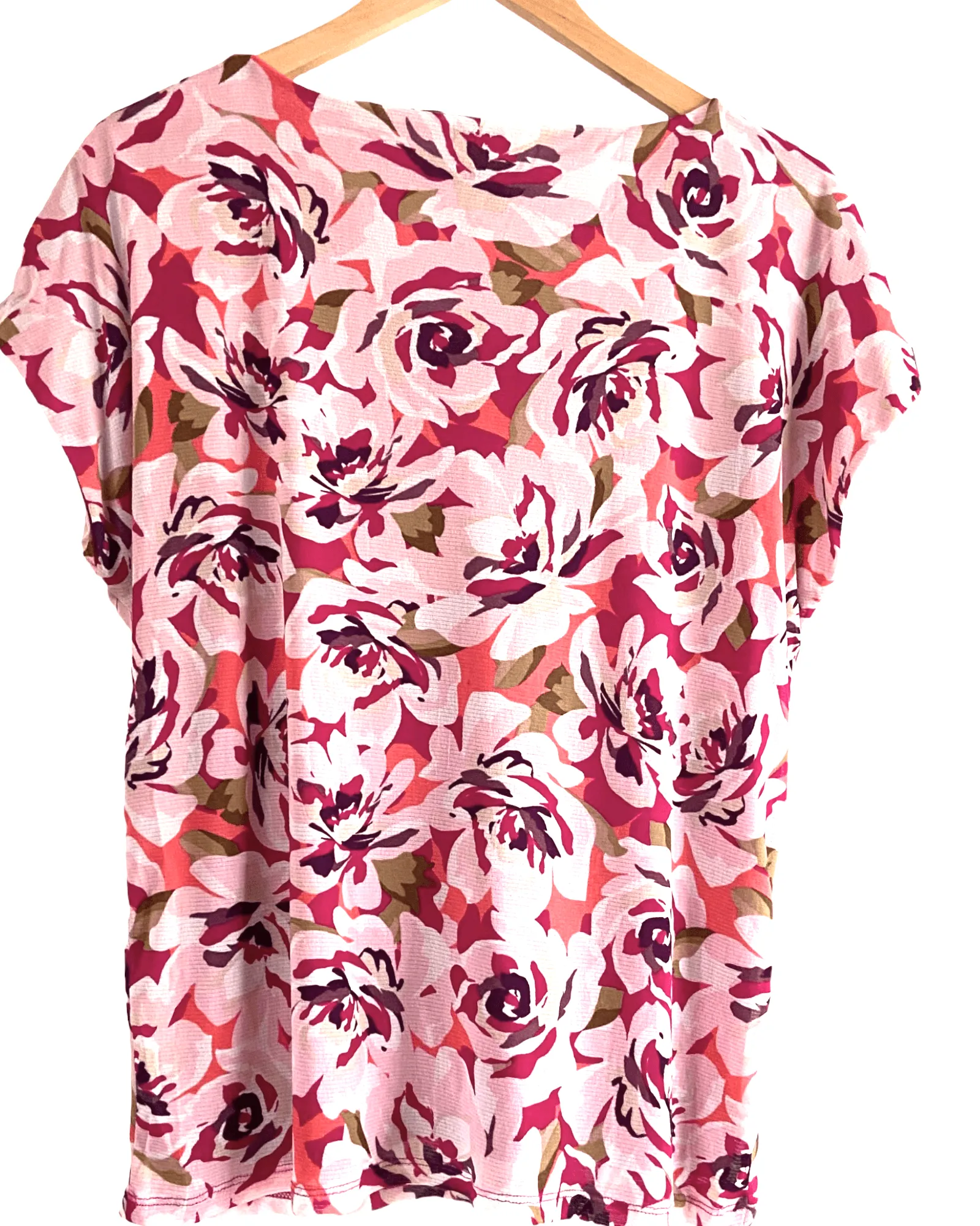 Dark Winter Floral Print Twist-front Blouse