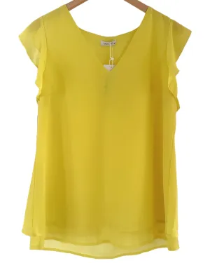 Dark Winter Icterine Split Back V-neck Blouse