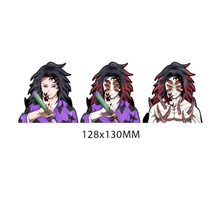 Demon Slayer Kokushibo Upper Moon One 3D Lenticular Motion Holographic Waterproof Stickers