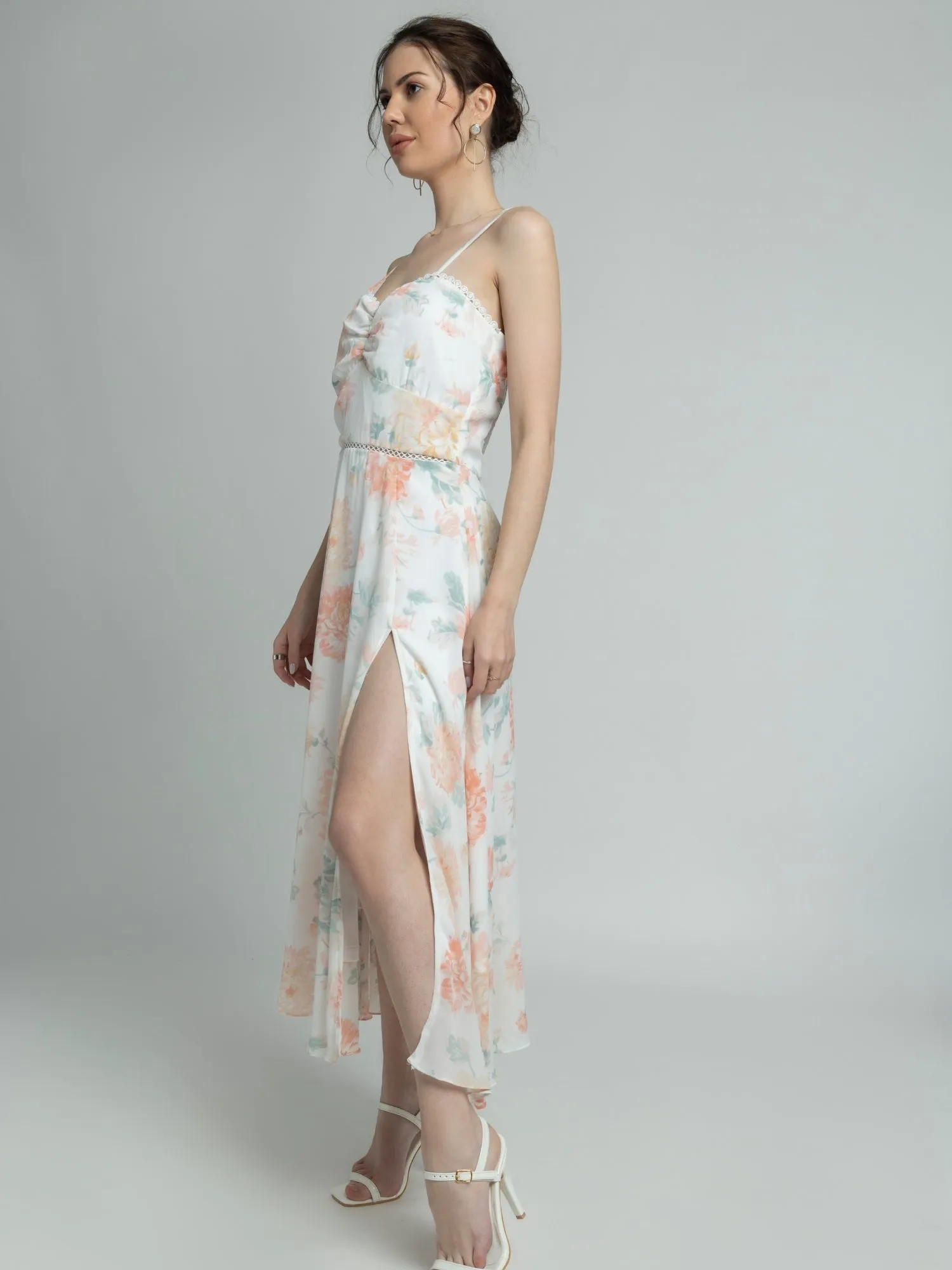 Exquisite Ivory Sweetheart Midi Dress