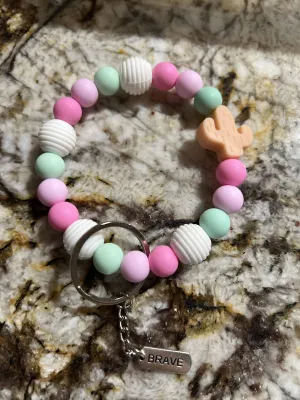 Silicone Beads O Ring Keychain